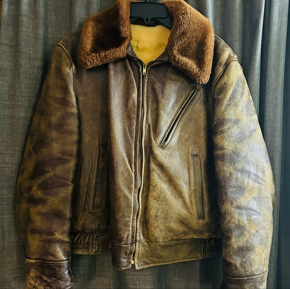 Vintage Windward Horsehide Leather Bomber Jacket